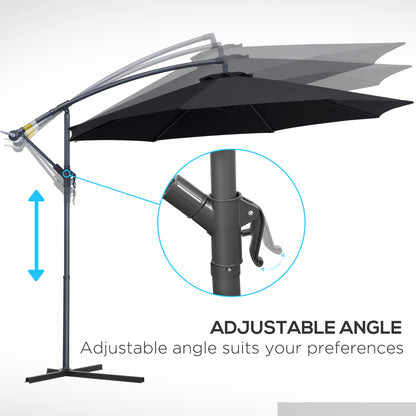 outsunny-3m-garden-cantilever-parasol-patio-banana-hanging-umbrella-sun-shade-with-crank-tilt-8-ribs-and-cross-base-black