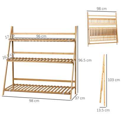 outsunny-3-tier-plant-stand-plant-shelf-rack-folding-bamboo-display-stand-98x37x96-5cm-natural