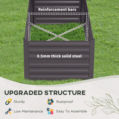 outsunny-raised-beds-for-garden-galvanised-steel-outdoor-planters-with-multi-reinforced-rods-180-x-90-x-59-cm-dark-grey