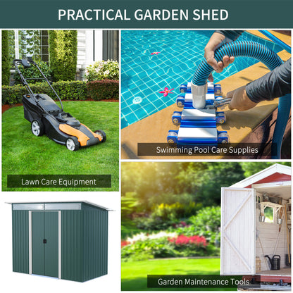 outsunny-pent-roofed-metal-garden-shed-house-hut-gardening-tool-storage-w-ventilation-260l-x-133w-x-200hcm