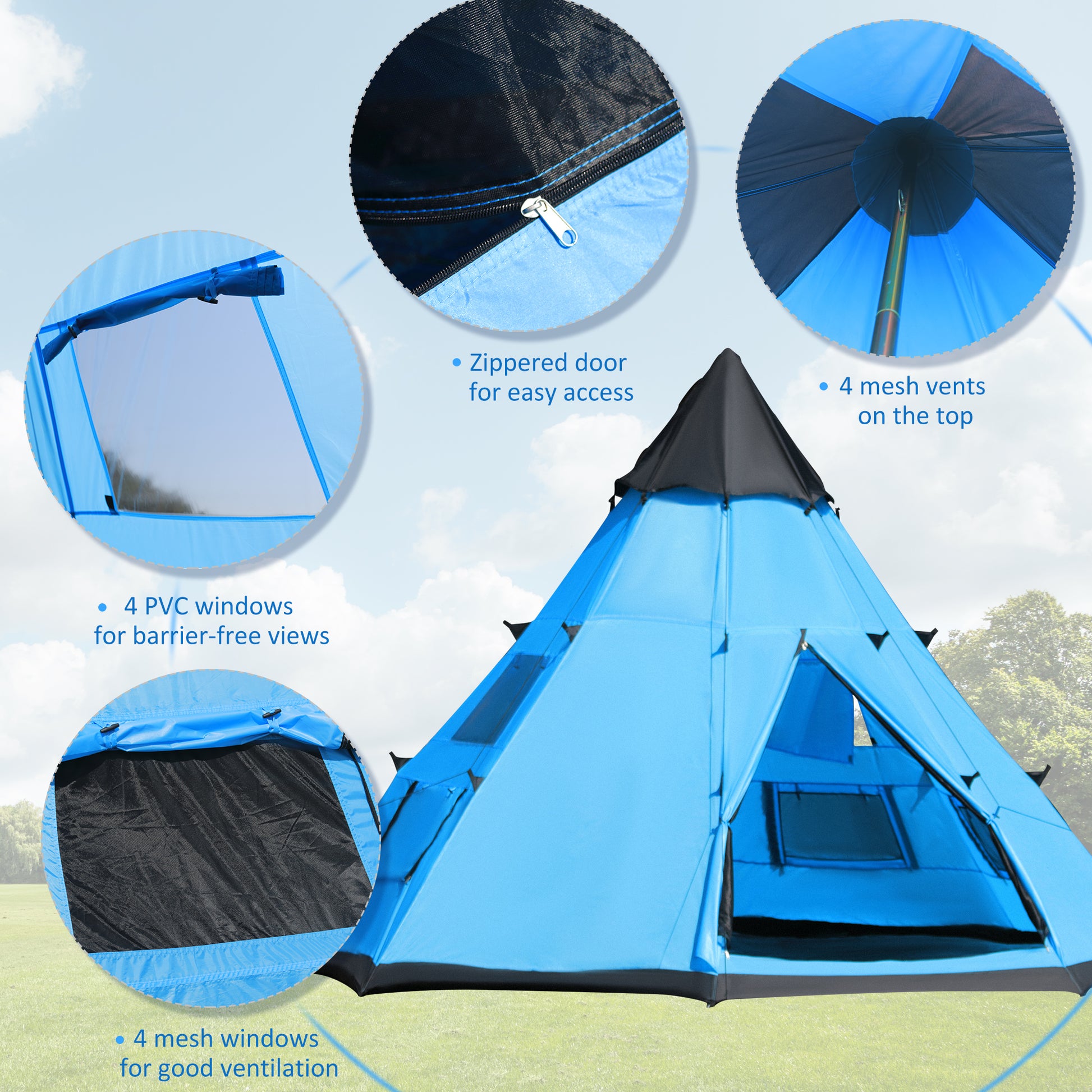 outsunny-6-men-tipi-tent-camping-teepee-family-tent-with-mesh-windows-zipped-door-carry-bag-easy-set-up-for-hiking-picnics-outdoor-night-blue