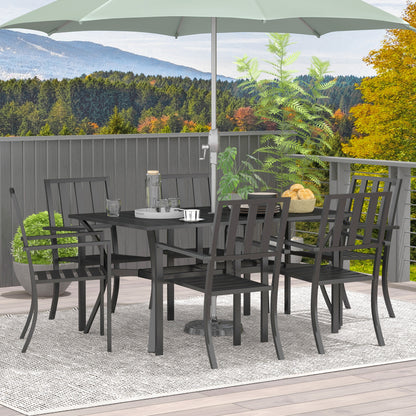 outsunny-7-pieces-garden-table-and-chairs-6-seater-outdoor-table-and-chairs-with-umbrella-hole-for-poolside-garden-black