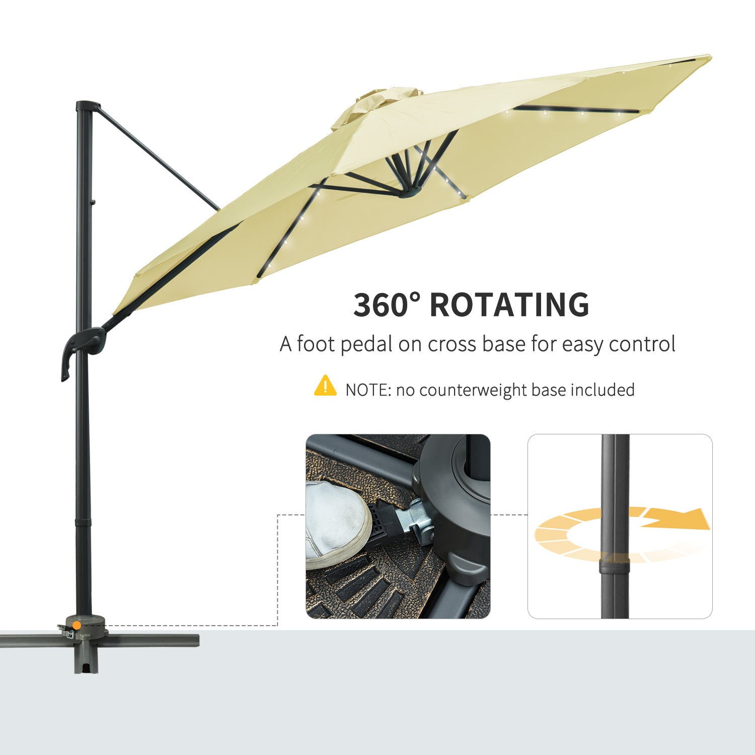 outsunny-3-meter-patio-offset-roma-parasol-garden-umbrella-cantilever-hanging-sun-shade-canopy-shelter-360-rotation-with-cross-base-beige