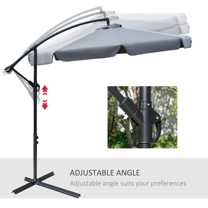 outsunny-2-7m-banana-parasol-cantilever-umbrella-with-crank-handle-and-cross-base-for-outdoor-hanging-sun-shade-dark-grey