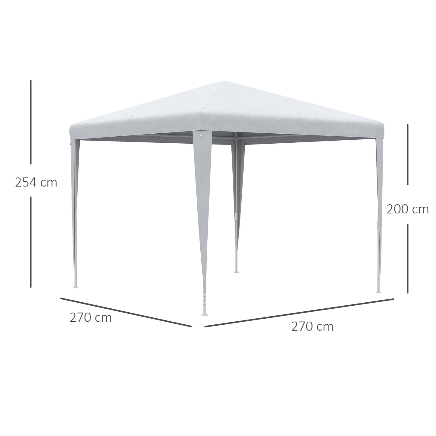 outsunny-2-7m-x-2-7m-garden-gazebo-marquee-party-tent-wedding-canopy-outdoor-white