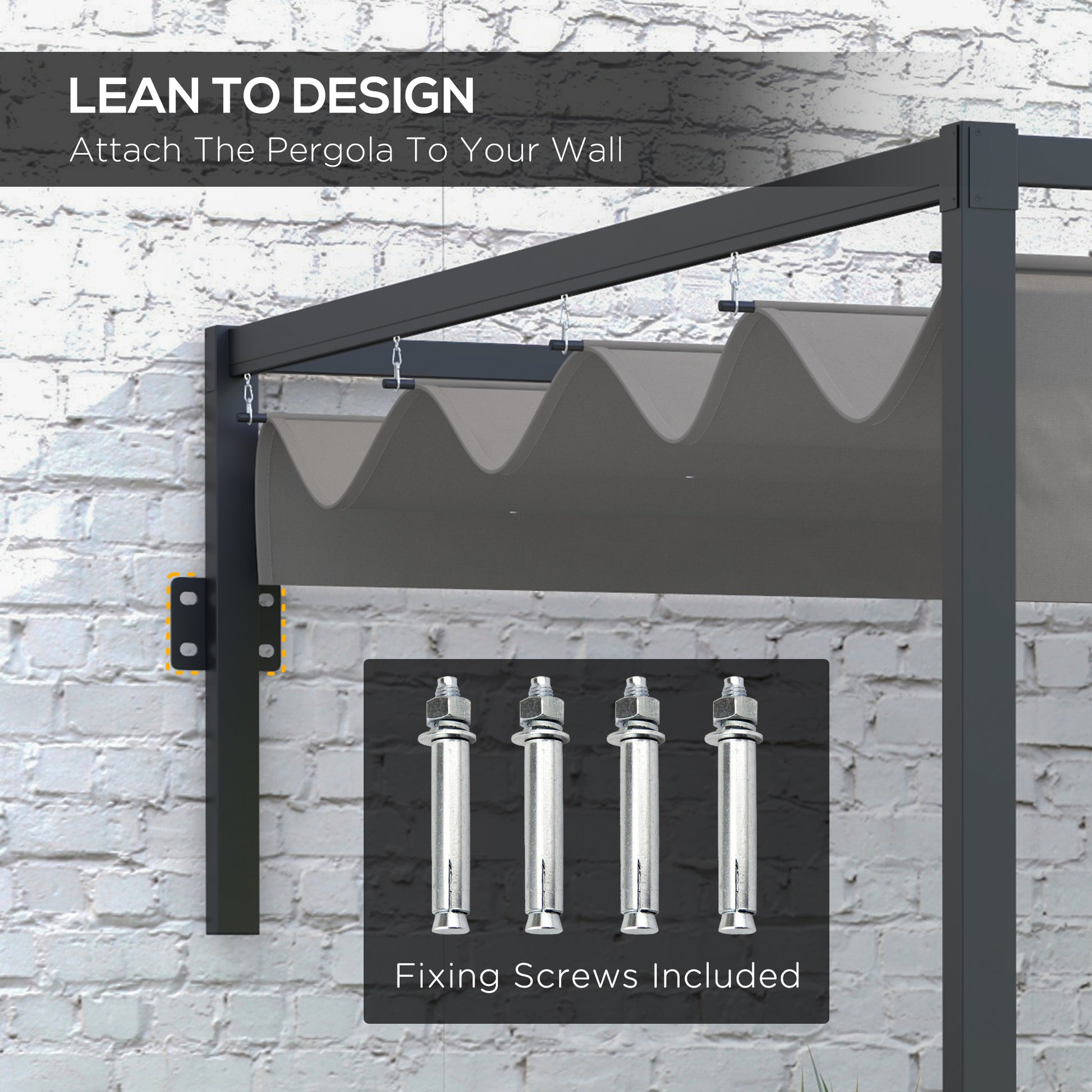 outsunny-2-x-3m-lean-to-pergola-metal-pergola-with-retractable-roof-for-grill-garden-patio-deck