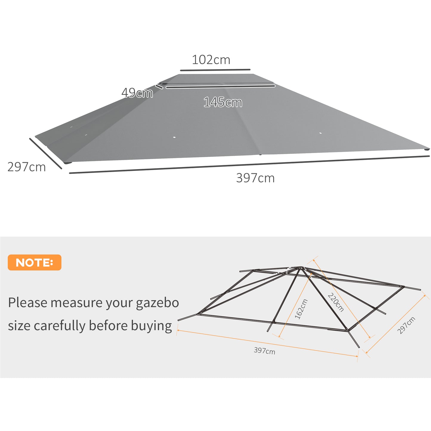 outsunny-3-x-4m-gazebo-canopy-replacement-cover-gazebo-roof-replacement-top-cover-only-light-grey