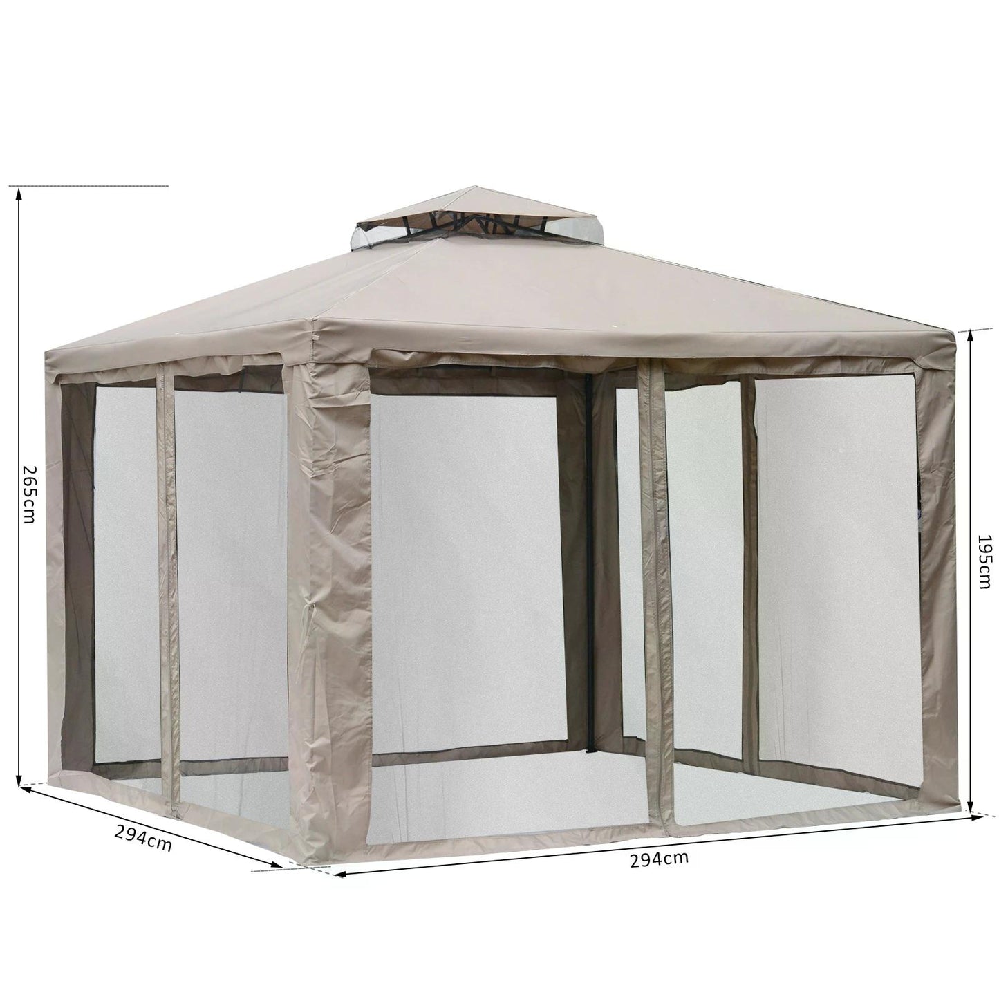 outsunny-outdoor-garden-gazebo-tent-2-tier-roof-w-netting-295l-x-295w-x-263hcm-taupe