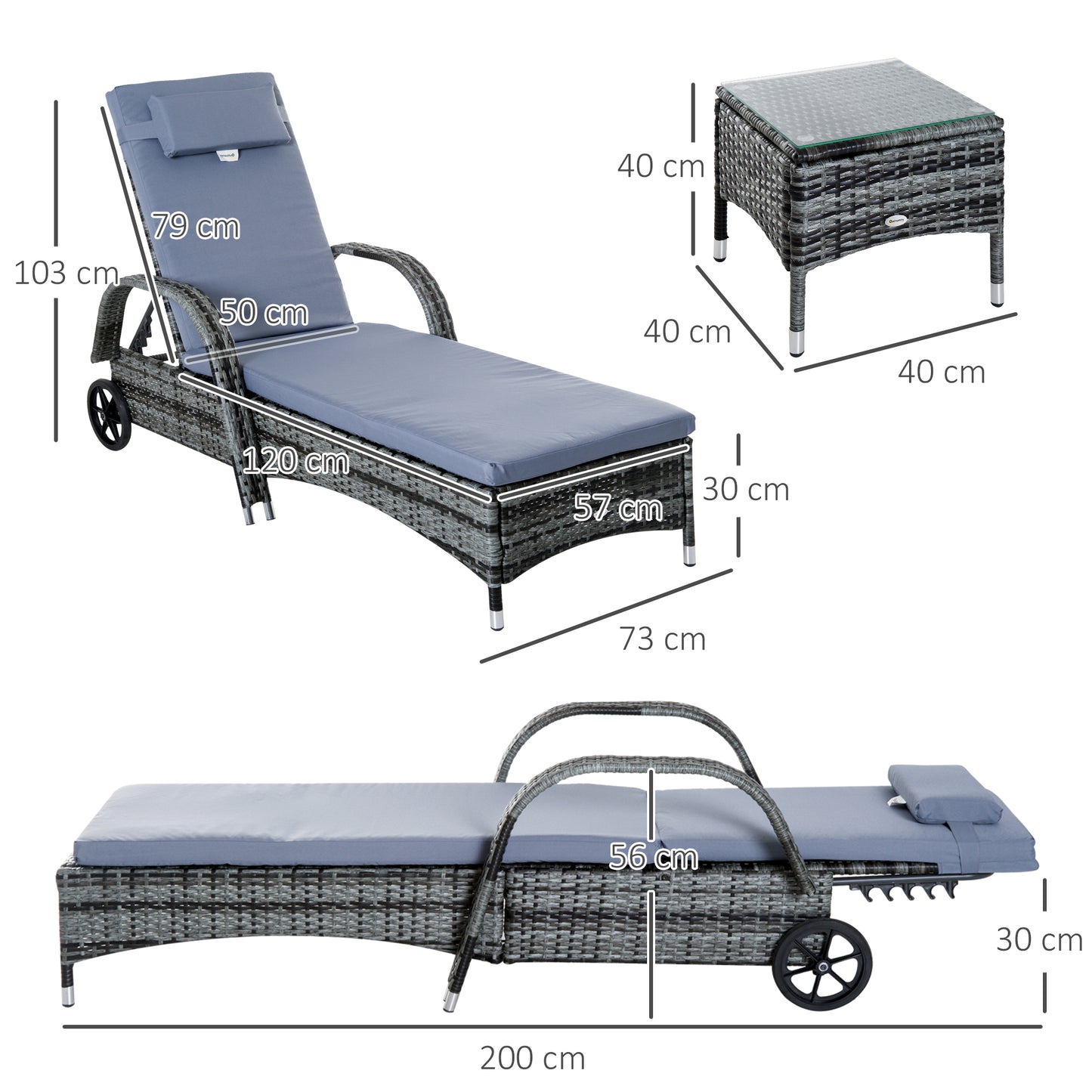 outsunny-3-pieces-rattan-sun-loungers-garden-wicker-wheeling-recliner-pe-rattan-lounge-chairs-w-cushions-side-coffee-table-grey