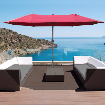 outsunny-4-6m-garden-parasol-double-sided-sun-umbrella-patio-market-shelter-canopy-shade-outdoor-wine-red