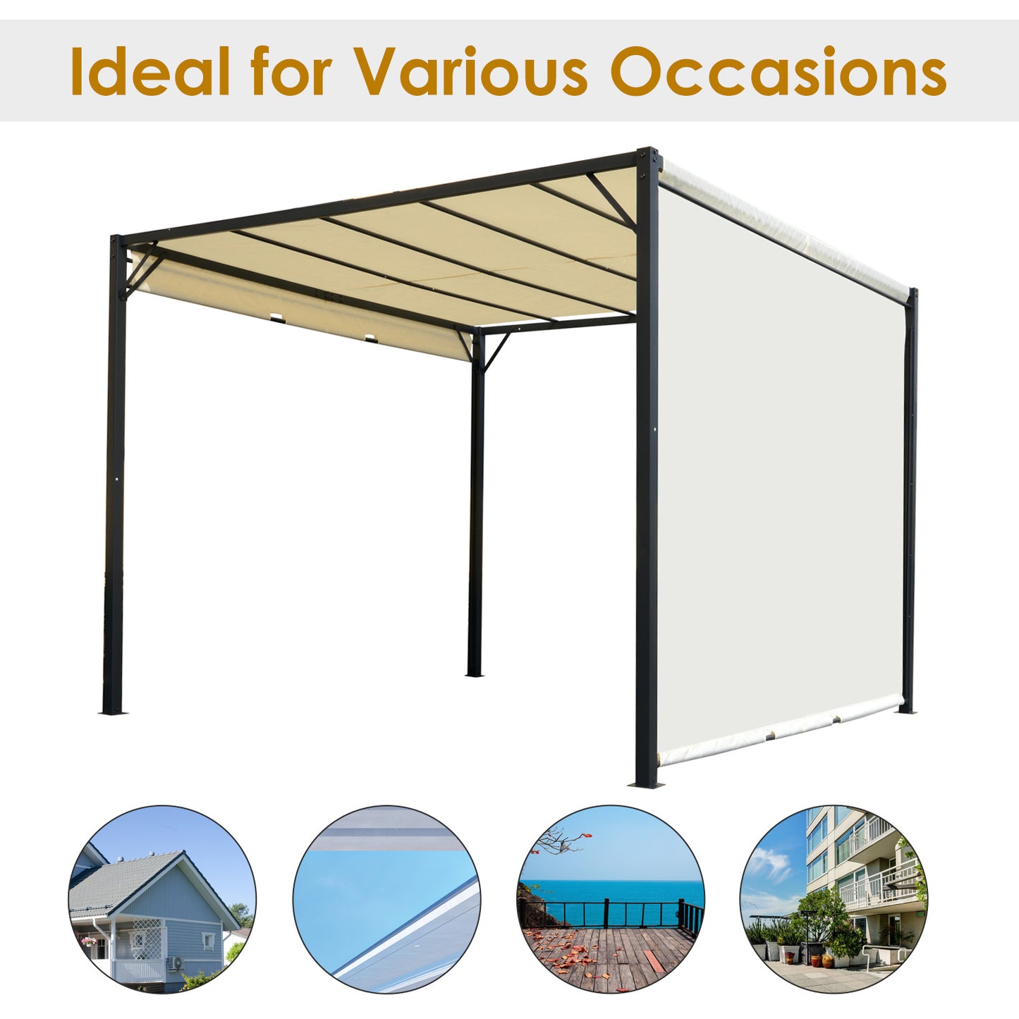 outsunny-3-x-3-meters-garden-metal-gazebo-party-canopy-outdoor-tent-sun-shelter-removable-adjustable-cover-canopy-cream