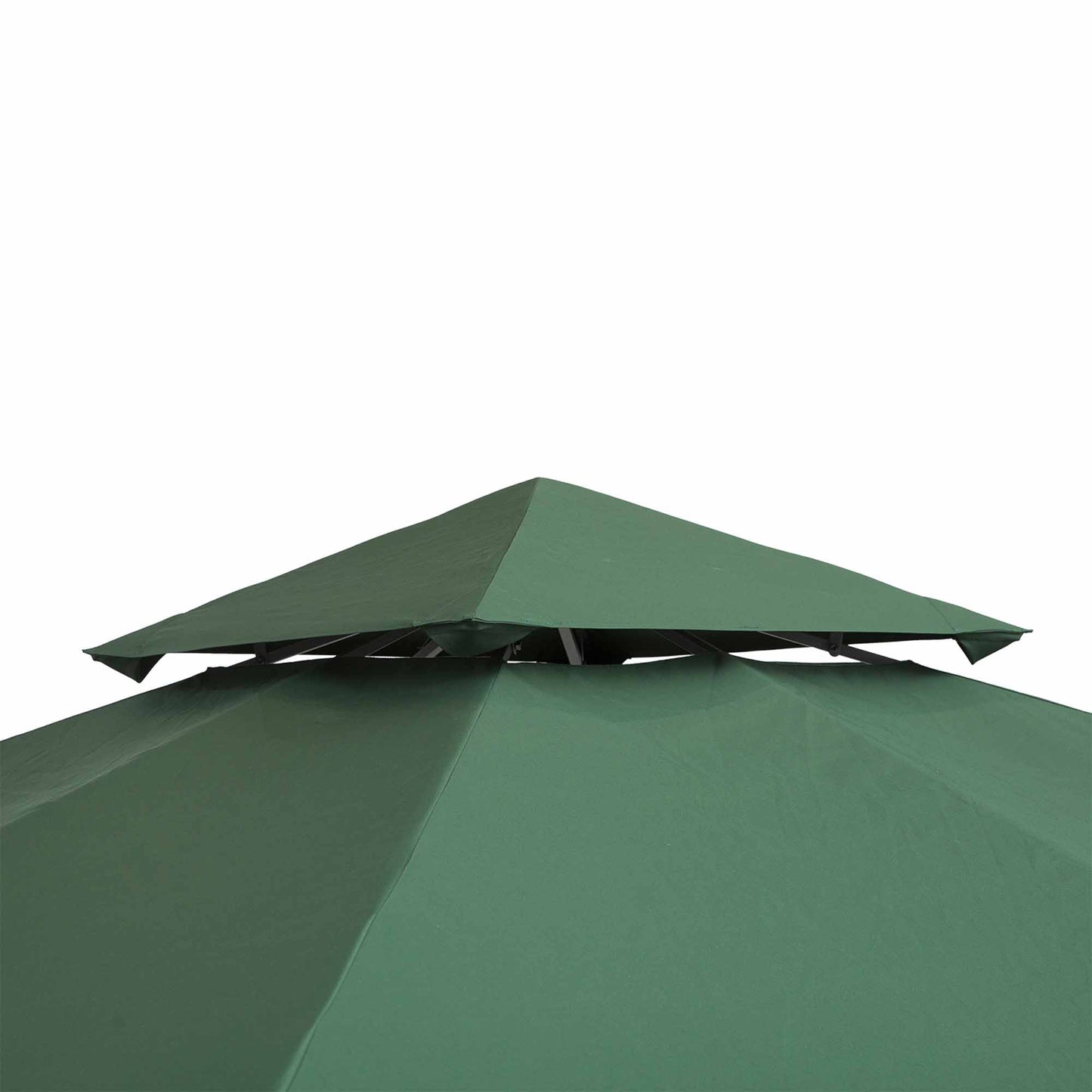 outsunny-3-x-3-m-gazebo-top-cover-double-tier-canopy-replacement-pavilion-roof-dark-green