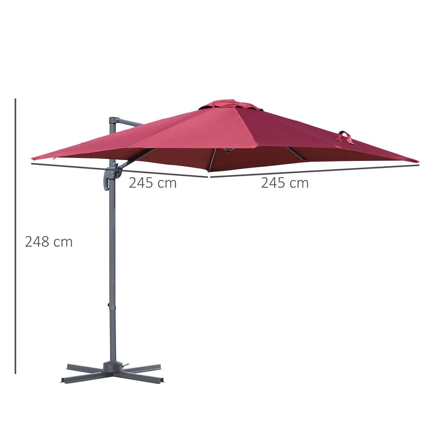 outsunny-2-5-x-2-5m-cantilever-paraso-patio-offset-l-umbrella-hanging-sun-shade-canopy-shelter-360-rotation-with-cross-base-red