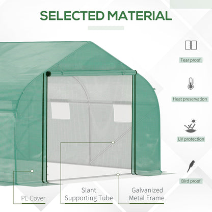 outsunny-4-47-x-3-x-2m-walk-in-tunnel-greenhouse-portable-polytunnel-tent-plant-hot-house-with-pe-cover-zippered-roll-up-door-and-6-windows-green