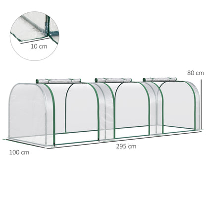 outsunny-pvc-tunnel-greenhouse-green-grow-house-steel-frame-for-garden-backyard-with-zipper-doors-295x100x80-cm-clear