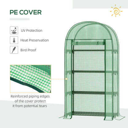 outsunny-80x49x160cm-mini-greenhouse-for-outdoor-portable-gardening-plant-with-storage-shelf-roll-up-zippered-door-metal-frame-and-pe-cover-green