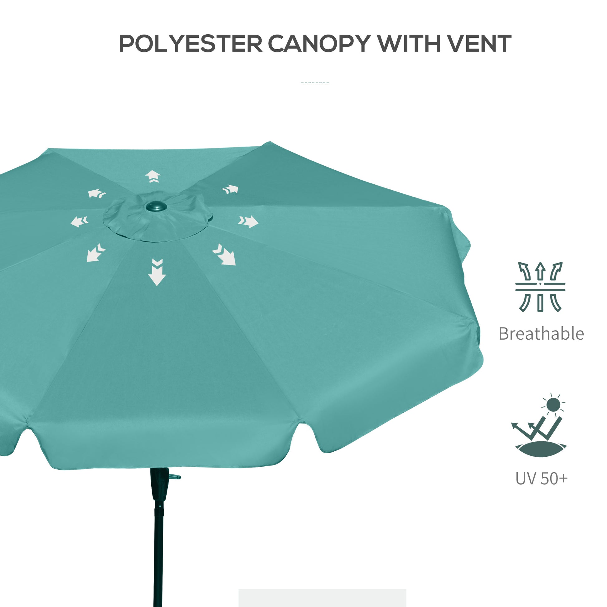 outsunny-2-66m-garden-parasol-umbrella-outdoor-market-table-umbrella-outdoor-sun-shade-with-ruffles-8-sturdy-ribs-green