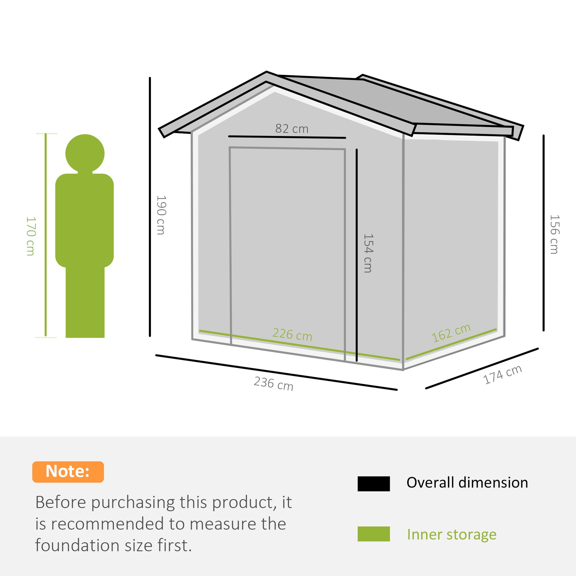 outsunny-8-x-6ft-garden-storage-shed-double-door-ventilation-windows-sloped-roof-outdoor-equipment-tool-grey