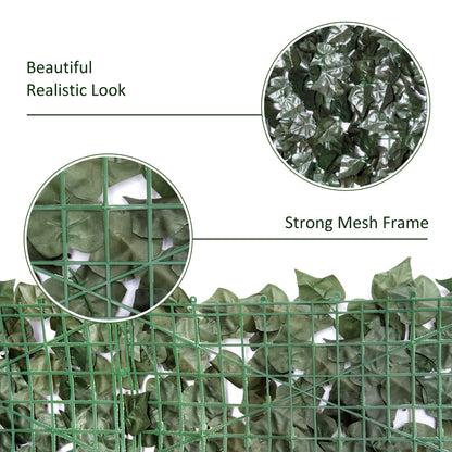 outsunny-set-of-two-artificial-leaf-hedge-screen-privacy-fence-panel-for-garden-outdoor-indoor-decor-dark-green-3-x-1-5-m