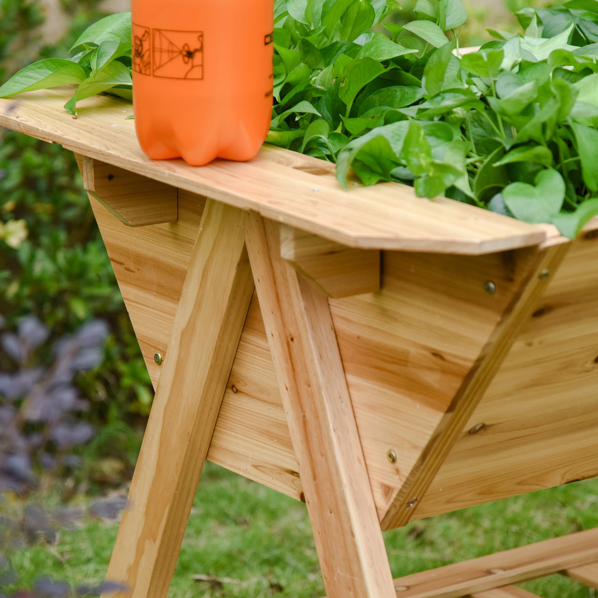 outsunny-free-standing-wooden-planter-garden-raised-bed-planter-box-outdoor-patio-with-storage-shelf-plates