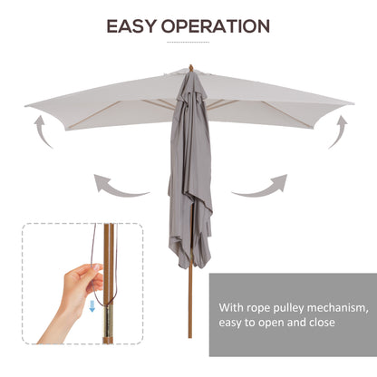 outsunny-2-x-3m-wooden-parasol-garden-umbrellas-sun-shade-patio-outdoor-umbrella-canopy-new-light-grey