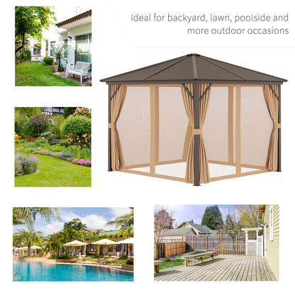 outsunny-steel-hardtop-gazebo-patio-tent-outdoor-sun-shelter-aluminum-w-curtain