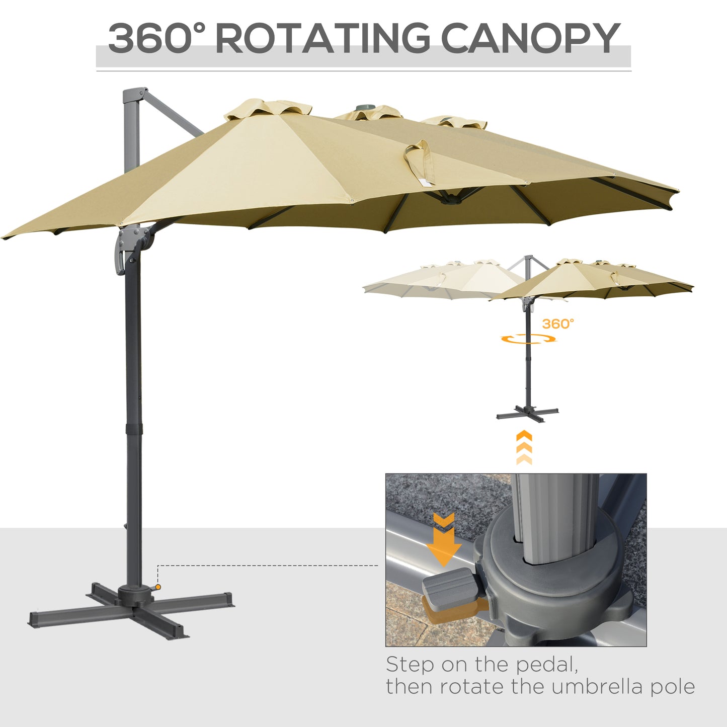 outsunny-4-5m-double-sided-rectangular-patio-parasol-large-garden-umbrella-with-crank-handle-360-cross-base-for-bench-outdoor-khaki