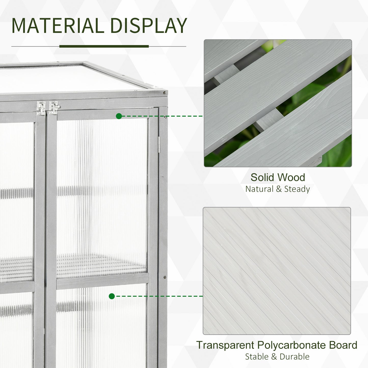 outsunny-wooden-cold-frame-greenhouse-garden-polycarbonate-grow-house-w-adjustable-shelf-double-doors-76-x-47-x-110-cm-grey