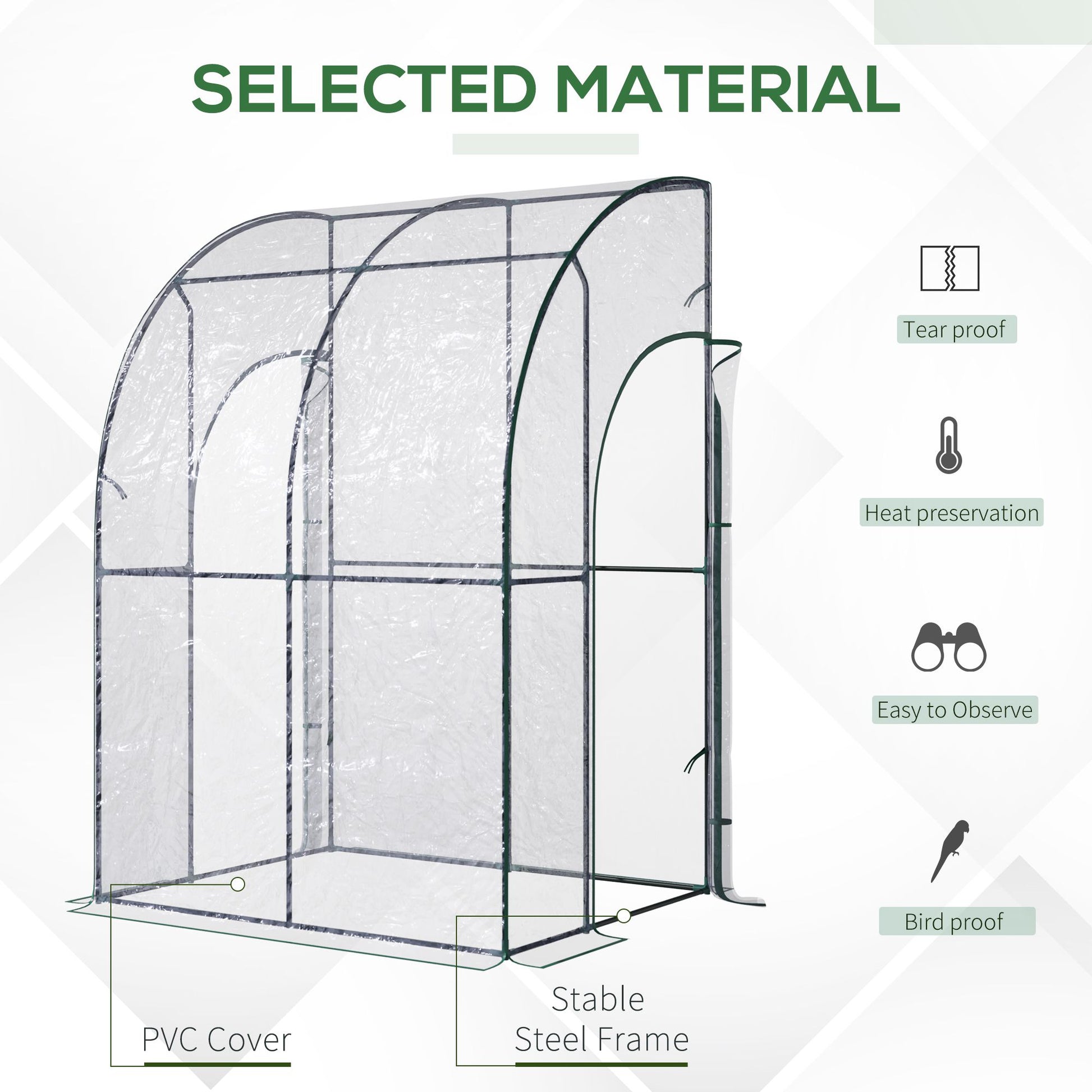 outsunny-walk-in-greenhouse-lean-to-wall-tunnel-greenhouse-with-zippered-roll-up-door-pvc-cover-sloping-top-143-x-118-x-212-cm